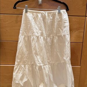 Brandy Melville Cream Tiered Maxi Skirt